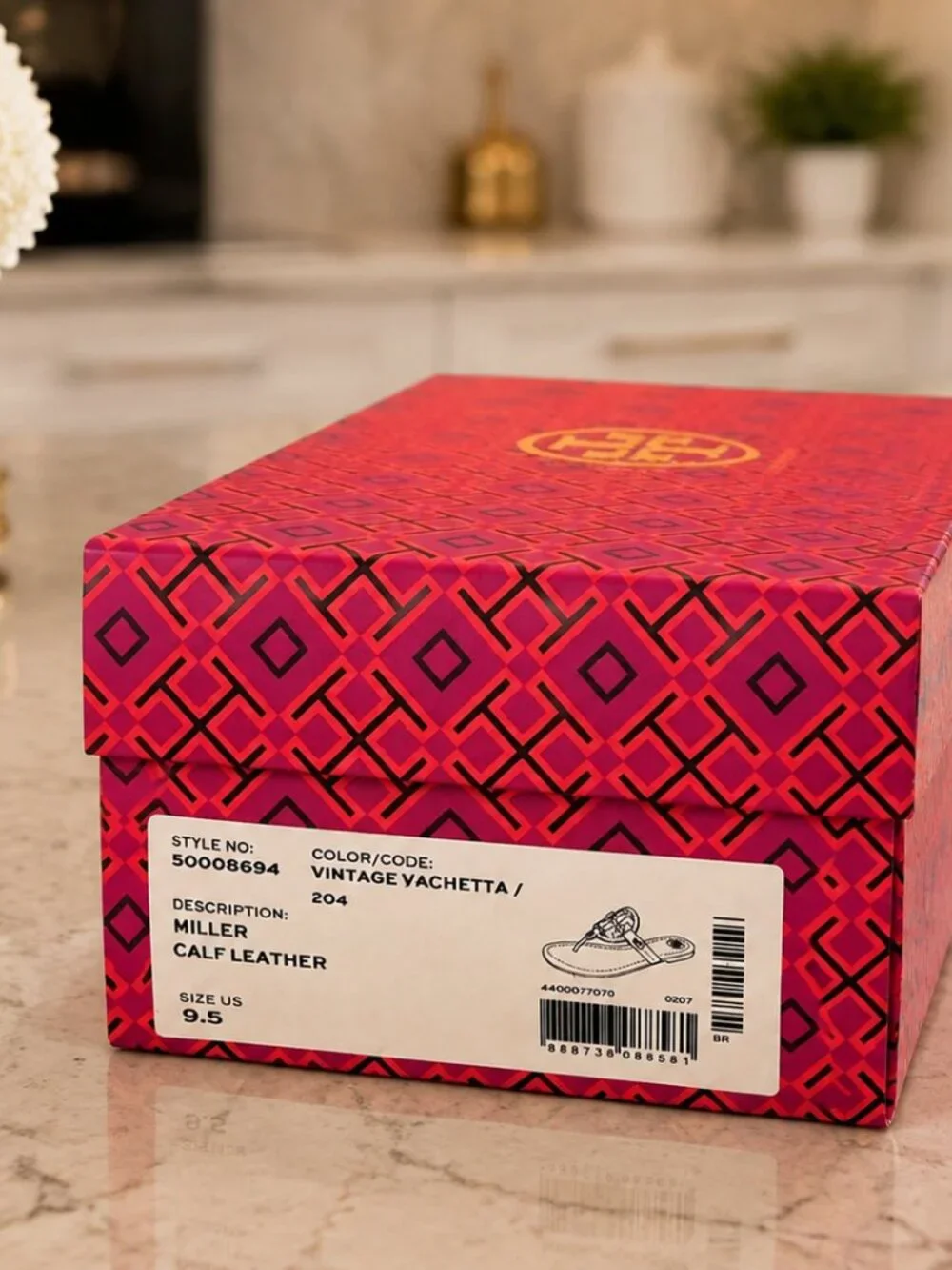 NEW IN BOX Tory Burch Miller Sandals in Vintage Vachetta